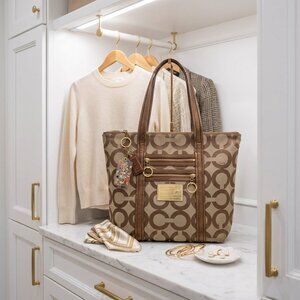 Coach Poppy Op Art Glam Tote #13826